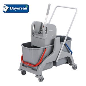 Σφουγγαρίστρα τρόλεϊ διπλή πλαστική 2x25L