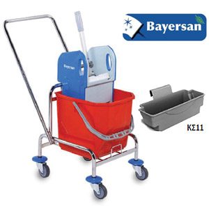 Σφουγγαρίστρα τρόλεϊ μονή μεταλλική 25L